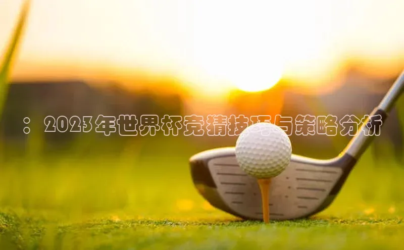 ：2023年世界杯竞猜技巧与策略分析